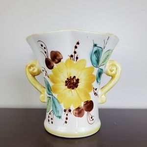 FTD Portugal Handpainted Floral Vase